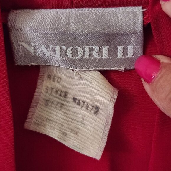 Natori ll Vintage Red Crested Robe Size S - Picture 7 of 7